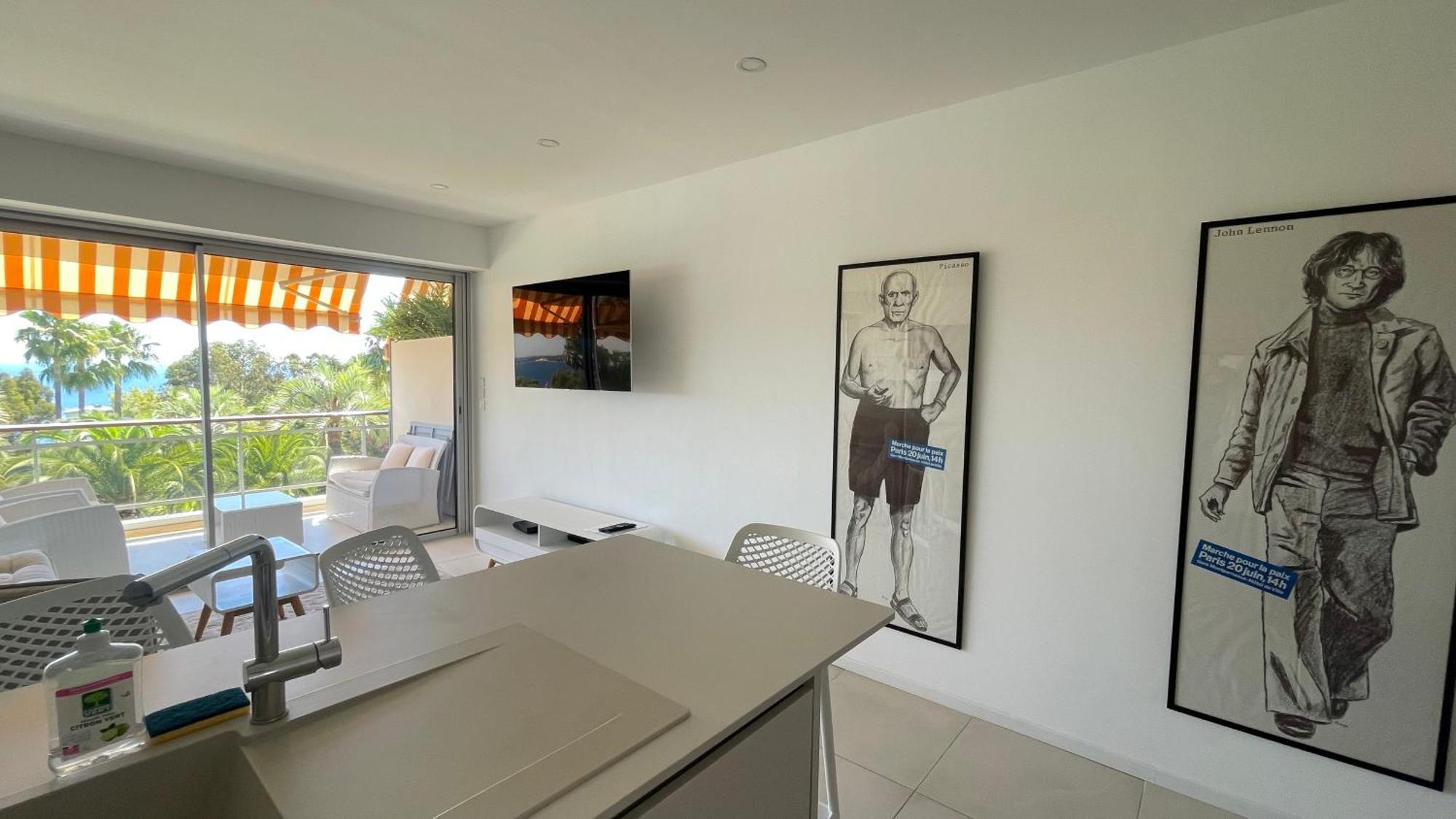 Appartement 2 Chambres Vue Mer Panoramique, Proche Croisette Cannes Vallauris Bagian luar foto